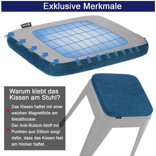 Barhocker kissen dunkelblau - kissen,
