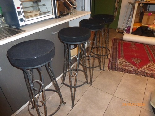 Barhocker aus schmiedeeisern - barhocker,